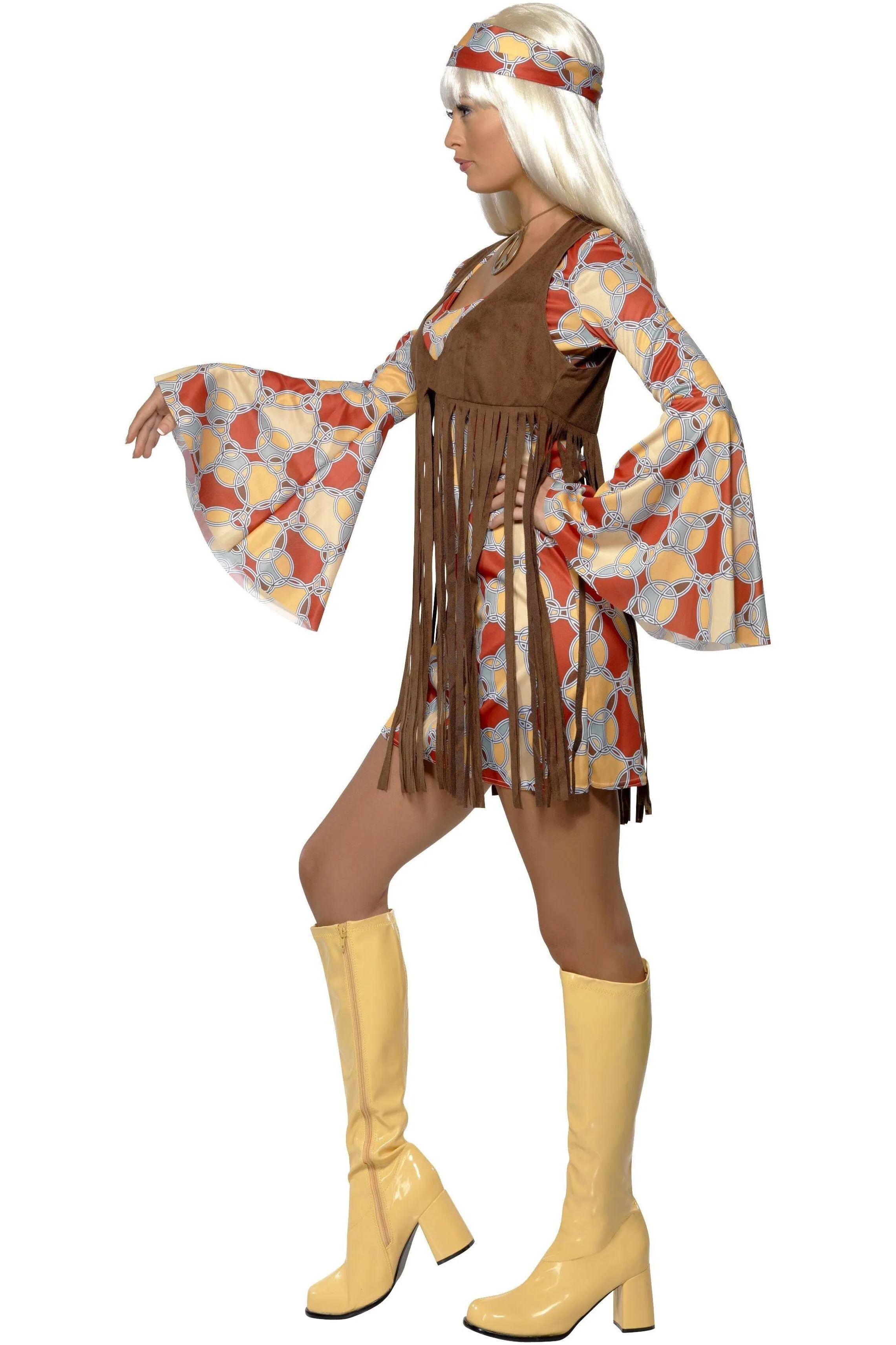 60s Hippie Chick Costume with Dress