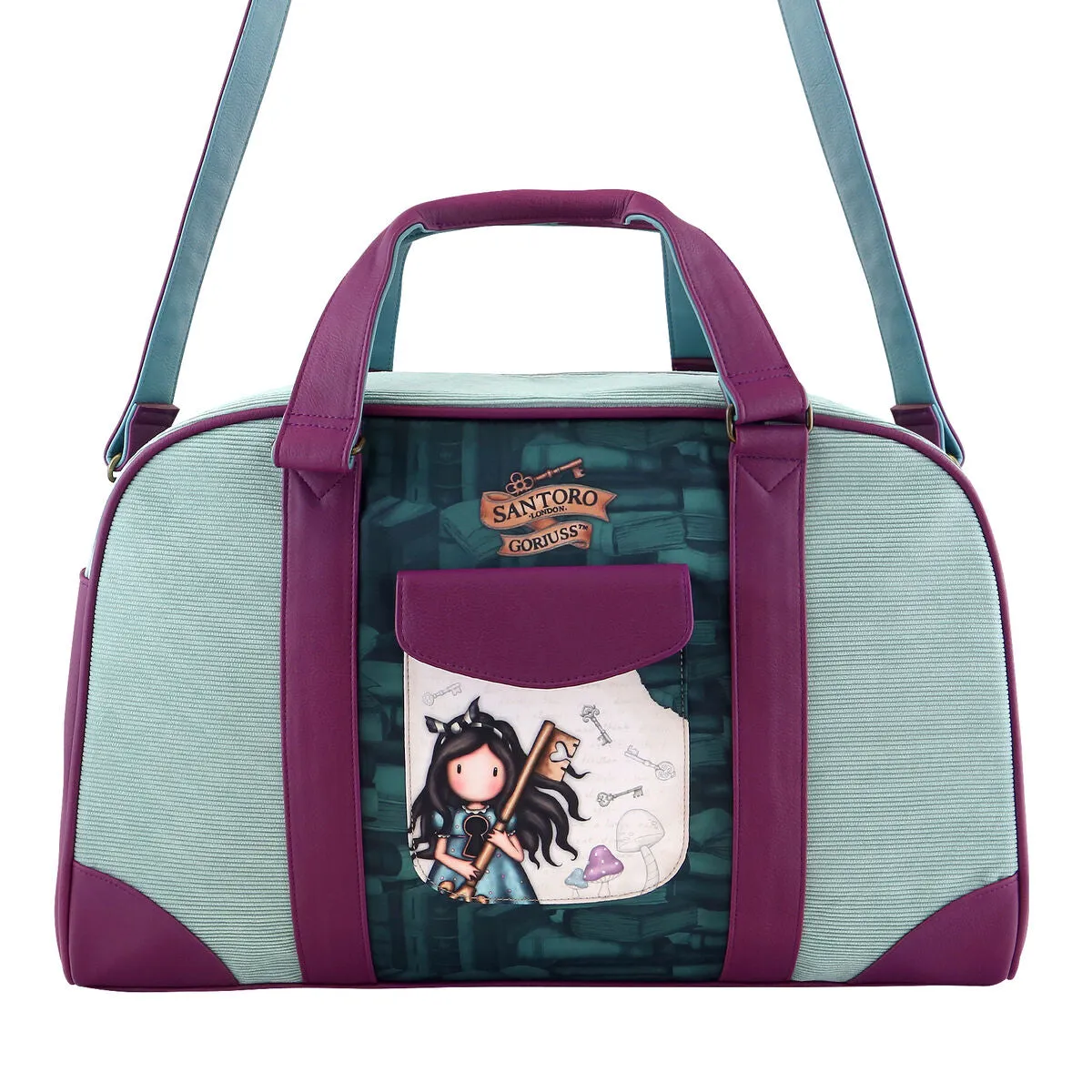 Borsa da Viaggio Gorjuss Curiosity Verde Grigio 50 x 31 x 23 cm