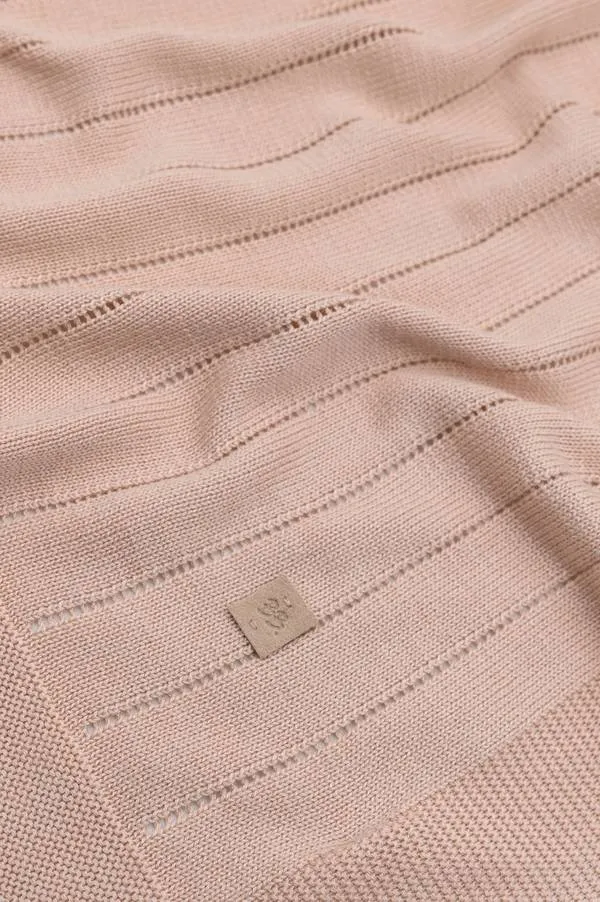 Copertina righe knitted - Rosa 04