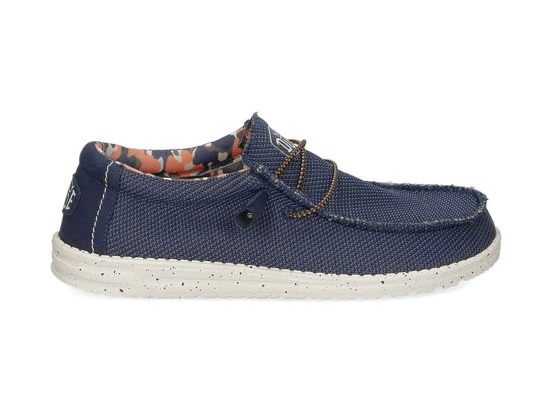 Hey Dude Scarpe Estive Uomo Wally Sox Stitch Blu