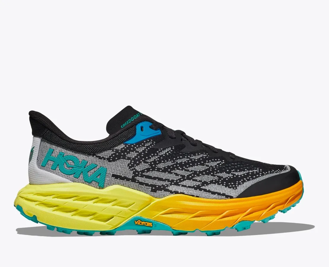 HOKA SPEEDGOAT 5 SCARPA UOMO AMMORTIZZATA DA TRAIL-RUNNING Colore Black / Evening Primrose