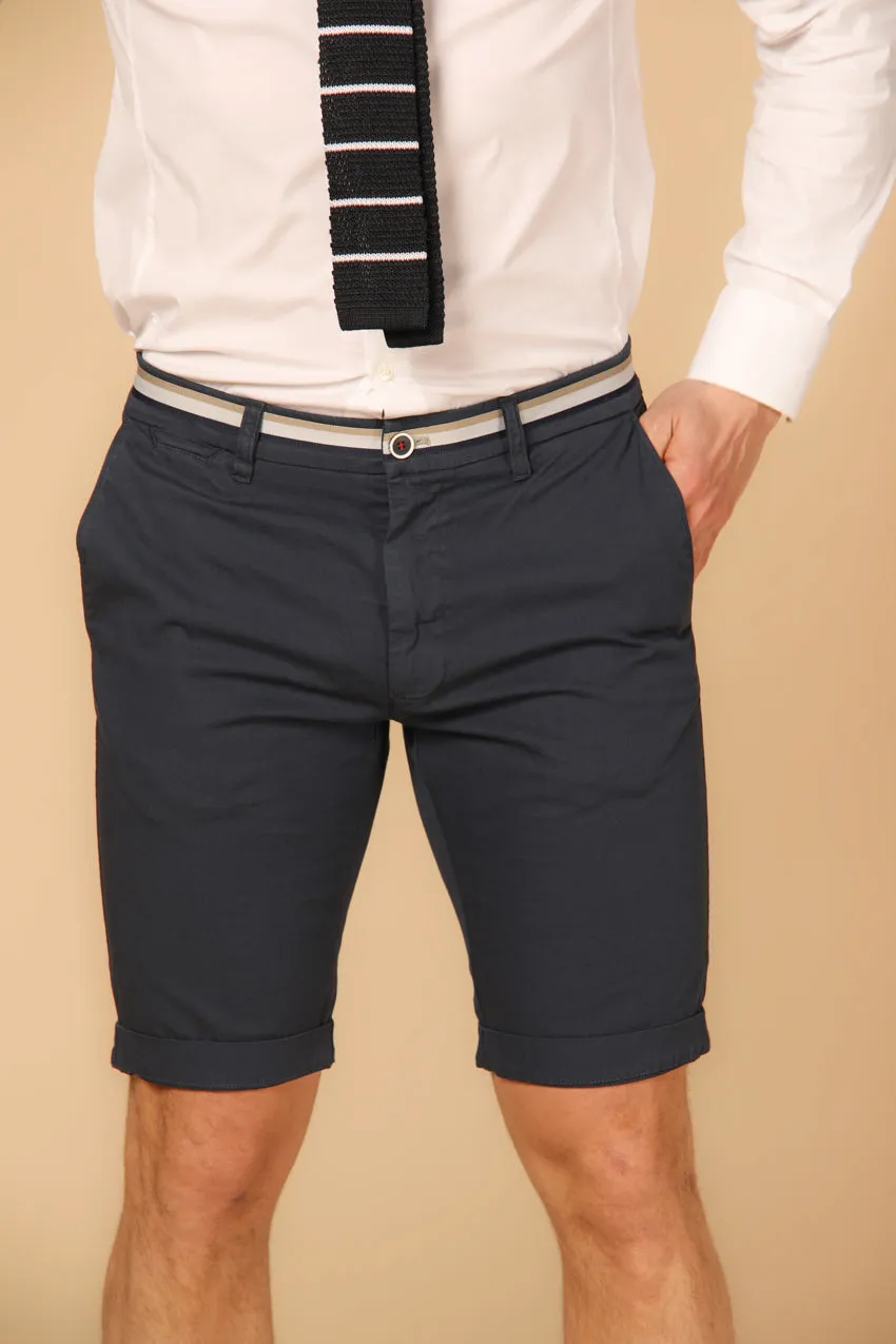 London Summer bermuda chino uomo in raso stretch regular fit