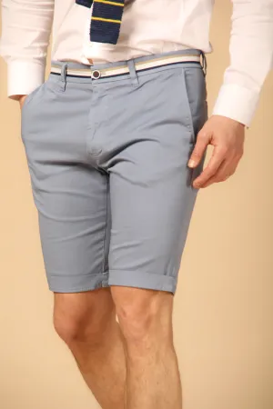 London Summer bermuda chino uomo in raso stretch regular fit