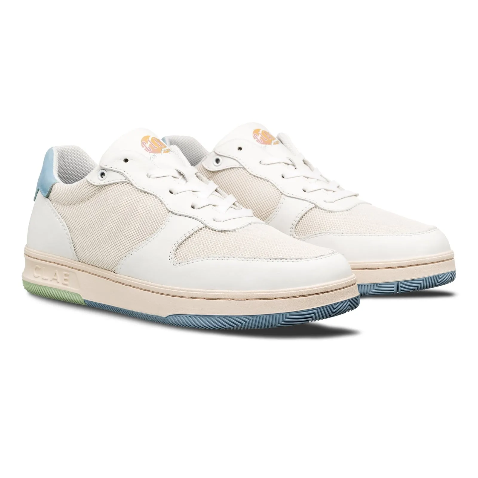 Malone Lite White Leather Blue Green