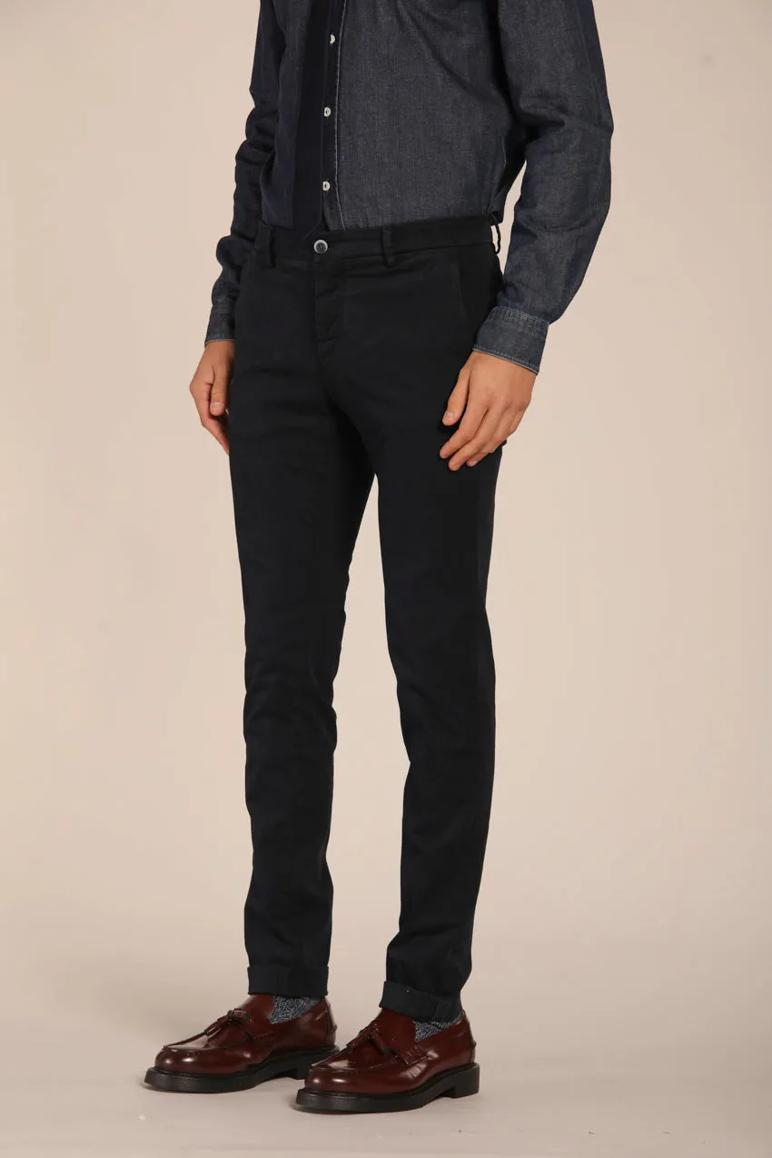 Milano Style pantalone chino uomo in gabardina stretch extra slim fit ①