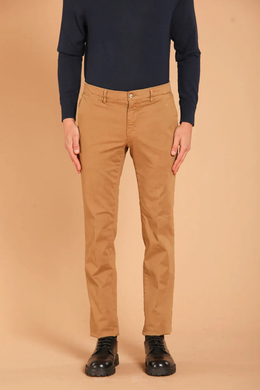 New York pantalone chino uomo in gabardina stretch regular fit ①