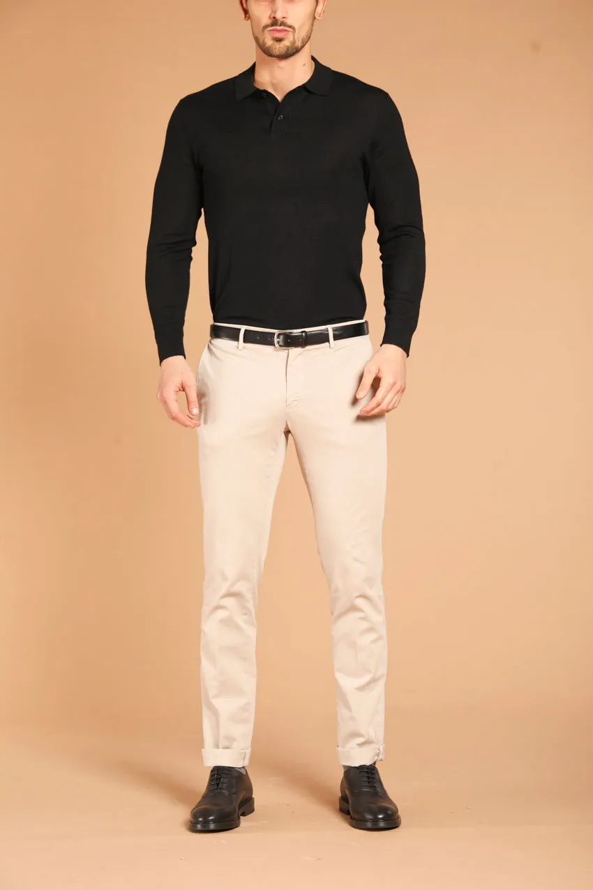 New York pantalone chino uomo in gabardina stretch regular fit ①