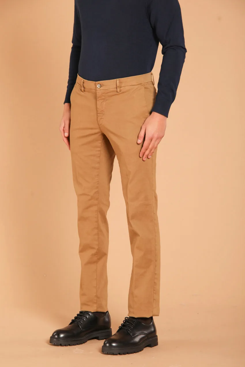 New York pantalone chino uomo in gabardina stretch regular fit ①