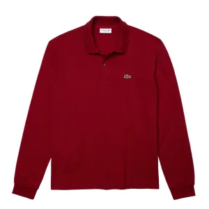 Polo Lacoste Maniche Lunghe Bordeaux