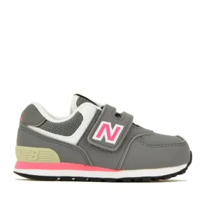 Scarpe Bambina NEW BALANCE Sneakers 574 in Tessuto Sintetico e Mesh colore Grey e Pink