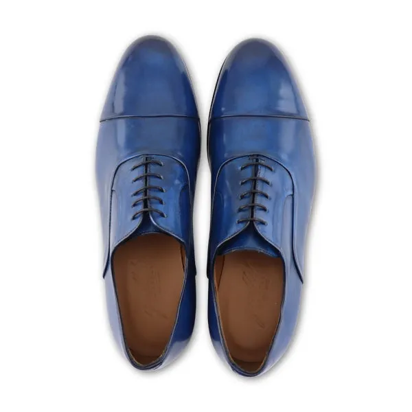 Scarpe Francesine in pelle blu chiaro