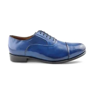 Scarpe Francesine in pelle blu chiaro